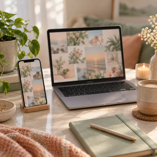 Vision board wallpaper templates